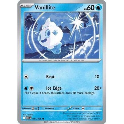 Vanillite 27 - SV White Flare Reverse Holofoil