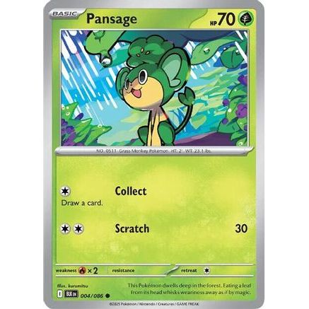 Pansage 4 - SV Black Bolt Reverse Holofoil