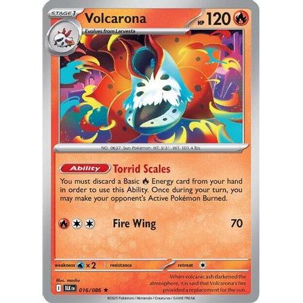 Volcarona 16 - SV Black Bolt Reverse Holofoil