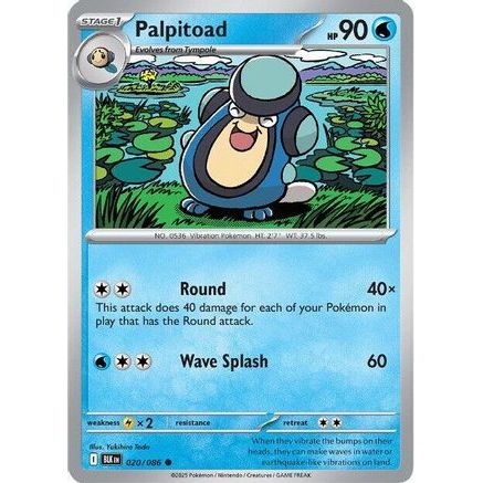 Palpitoad 20 - SV Black Bolt Reverse Holofoil