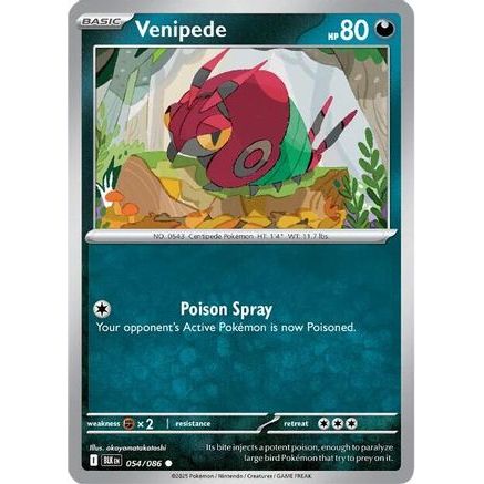 Venipede 54 - SV Black Bolt Reverse Holofoil