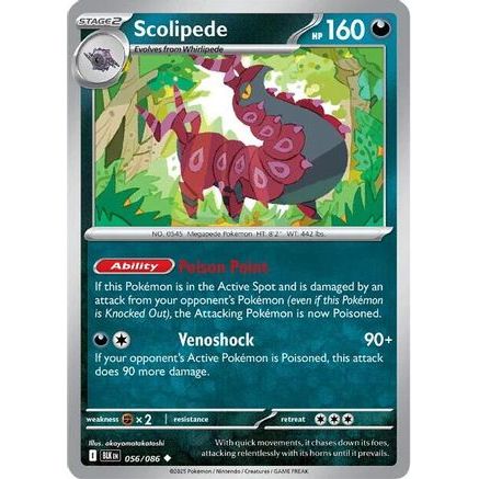 Scolipede 56 - SV Black Bolt Reverse Holofoil