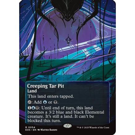 Creeping Tar Pit (0054) (Borderless) (EOS-054) - Edge of Eternities: Stellar Sights Foil