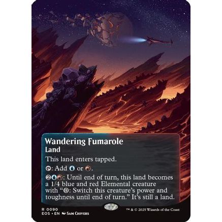 Wandering Fumarole (0090) (Borderless) (EOS-090) - Edge of Eternities: Stellar Sights Foil
