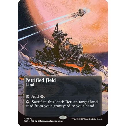 Petrified Field (0077) (Borderless) (EOS-077) - Edge of Eternities: Stellar Sights Foil