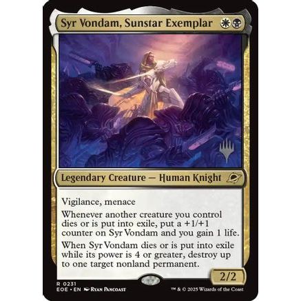 Syr Vondam, Sunstar Exemplar (PPEOE-231) - Promo Pack: Edge of Eternities