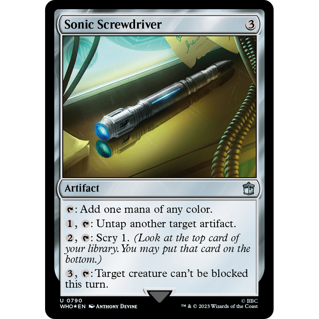 Sonic Screwdriver (0790) (Surge Foil) (WHO-790) - Doctor Who Foil