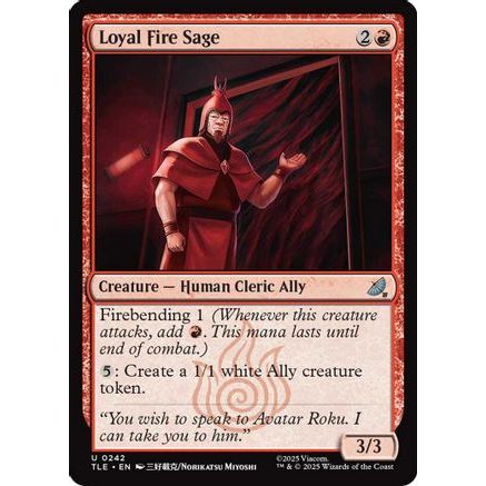 Loyal Fire Sage (TLE-242) - Avatar: The Last Airbender: Eternal-Legal Foil