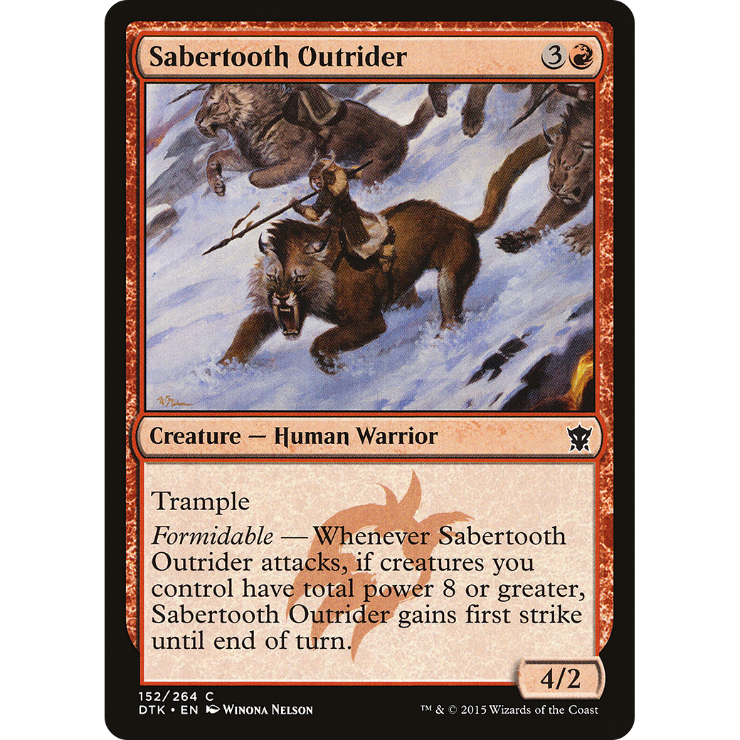 Sabertooth Outrider (DTK-152) - Dragons of Tarkir