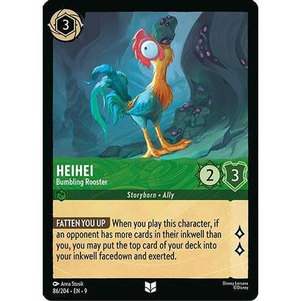 Heihei - Bumbling Rooster (86/204) - Fabled Cold Foil