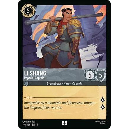 Li Shang - Imperial Captain (193/204) - Fabled Cold Foil