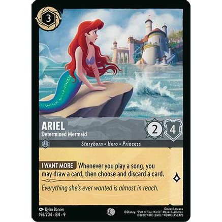 Ariel - Determined Mermaid (196/204) - Fabled Cold Foil