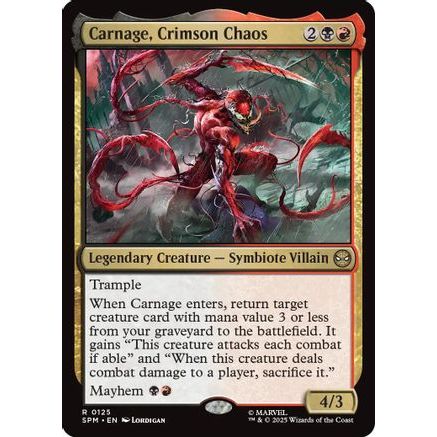 Carnage, Crimson Chaos (SPM-125) - Marvel's Spider-Man Foil