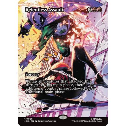 Relentless Assault (Borderless) (MAR-025) - Marvel Eternal-Legal