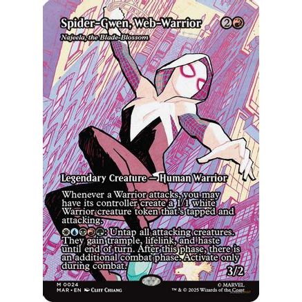 Spider-Gwen, Web-Warrior - Najeela, the Blade-Blossom (Borderless) (MAR-024) - Marvel Eternal-Legal