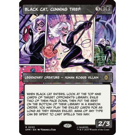 Black Cat, Cunning Thief (Borderless) (SPM-222) - Marvel's Spider-Man Foil