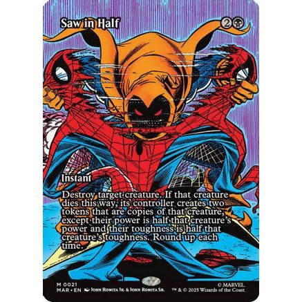 Saw in Half (Borderless) (MAR-021) - Marvel Eternal-Legal Foil