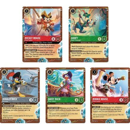 Disney Cruise Promos (Set of 5)  - Disney Lorcana Promo Cards Holofoil