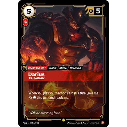 Darius - Trifarian (Alternate Art) (027a/298) - Origins Foil