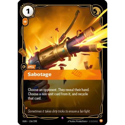 Sabotage (156/298) - Origins Foil
