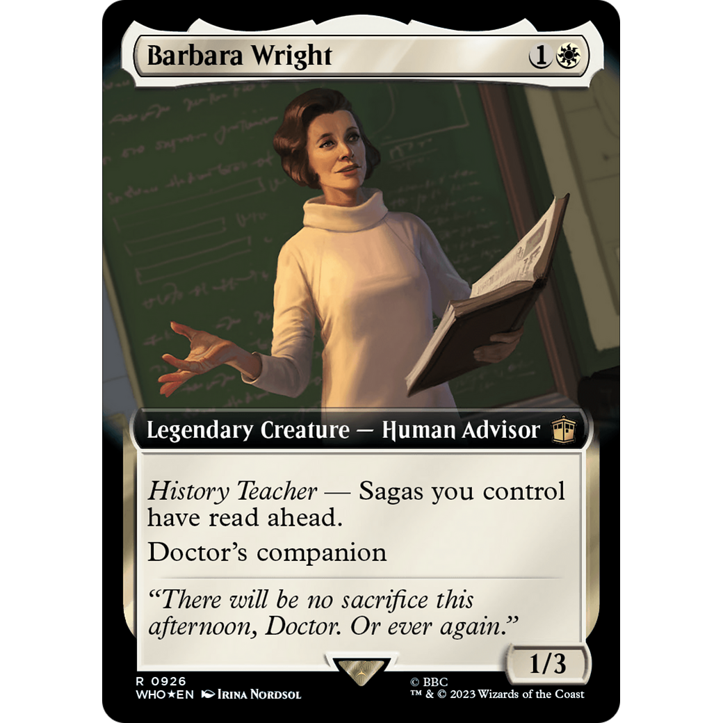 Barbara Wright (Extended Art) (Surge Foil) (WHO-926) - Doctor Who: (Extended Art) Foil