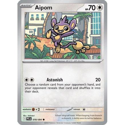 Aipom 78 - ME02 Phantasmal Flames Reverse Holofoil