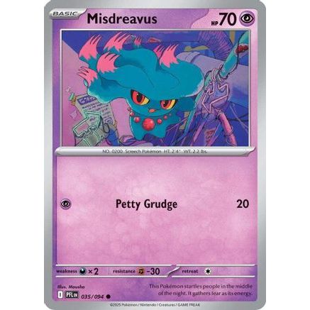 Misdreavus 35 - ME02 Phantasmal Flames Reverse Holofoil