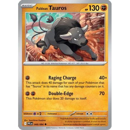 Paldean Tauros 48 - ME02 Phantasmal Flames Reverse Holofoil