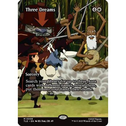 Three Dreams (Borderless) (TLE-008) - Avatar: The Last Airbender: Eternal-Legal Foil