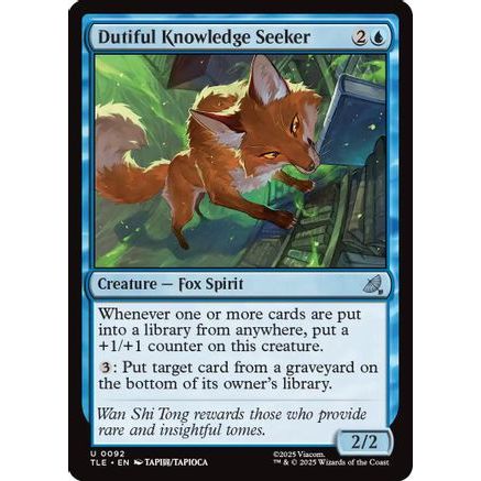 Dutiful Knowledge Seeker (TLE-092) - Avatar: The Last Airbender: Eternal-Legal Foil