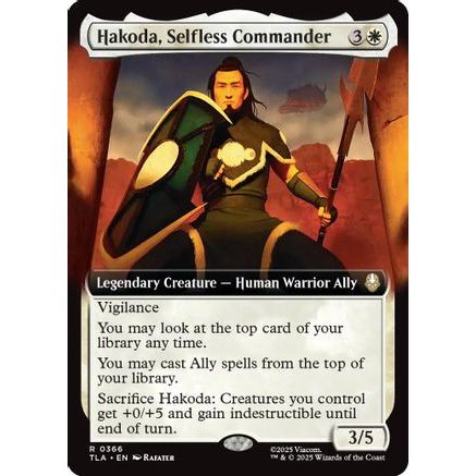 Hakoda, Selfless Commander (Extended Art) (TLA-366) - Avatar: The Last Airbender Foil