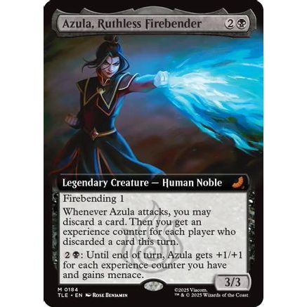 Azula, Ruthless Firebender (Extended Art) (TLE-184) - Avatar: The Last Airbender: Eternal-Legal Foil
