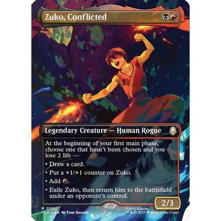 Zuko, Conflicted (Borderless) (TLA-302) - Avatar: The Last Airbender Foil