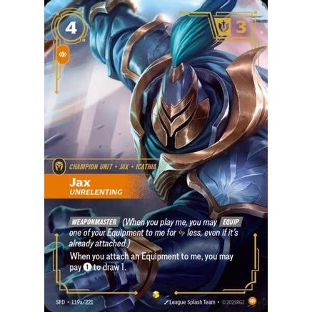 Jax - Unrelenting (Alternate Art) (119a/221) - Spiritforged Foil