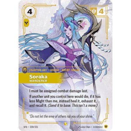 Soraka - Wanderer (Overnumbered) (239/221) - Spiritforged Foil