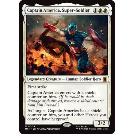 Captain America, Super-Soldier (MSH-009) - Marvel Super Heroes Foil