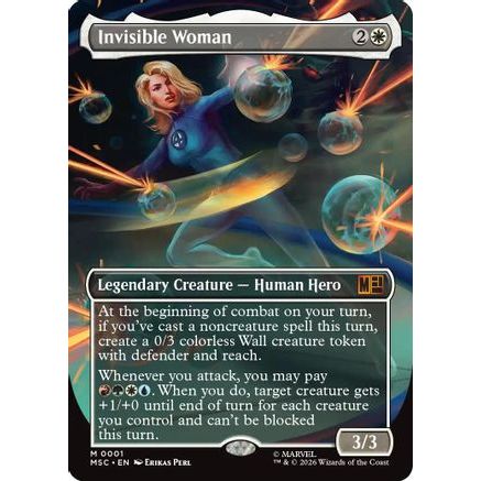 Invisible Woman (Borderless) (MSC-001) - Commander: Marvel Super Heroes