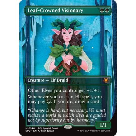 Leaf-Crowned Visionary (Borderless) (SPG-140) - Special Guests Foil