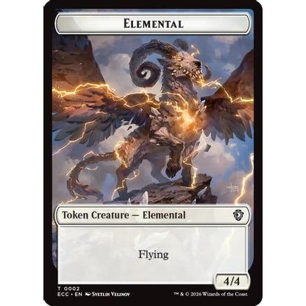 Elemental (0002) // Plant Double-Sided Token (ECC-2 // 5) - Commander: Lorwyn Eclipsed