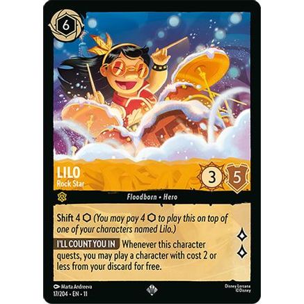 Lilo - Rock Star (17/204) - Winterspell Cold Foil