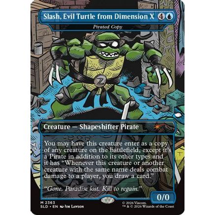 Slash, Evil Turtle from Dimension X - Pirated Copy (SLD-2363) - Secret Lair Drop Series