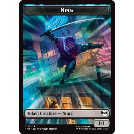 Ninja // Mutagen Double-Sided Token (TMT-5 // 9) - Teenage Mutant Ninja Turtles