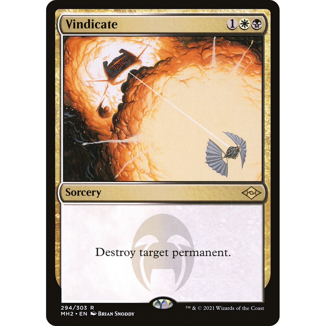 Vindicate (MH2-294) - Modern Horizons 2 Etched Foil