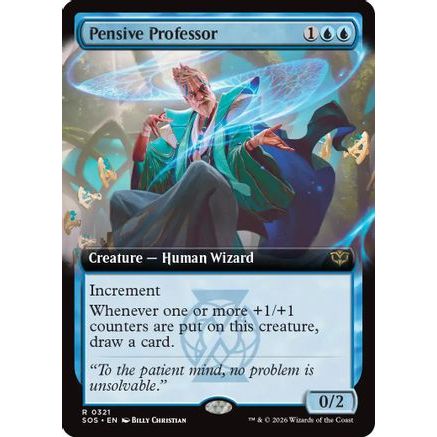 Pensive Professor (Extended Art) (SOS-321) - Secrets of Strixhaven Foil