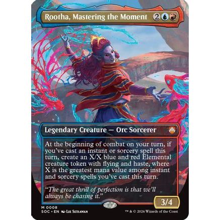 Rootha, Mastering the Moment (Borderless) (SOC-008) - Commander: Secrets of Strixhaven