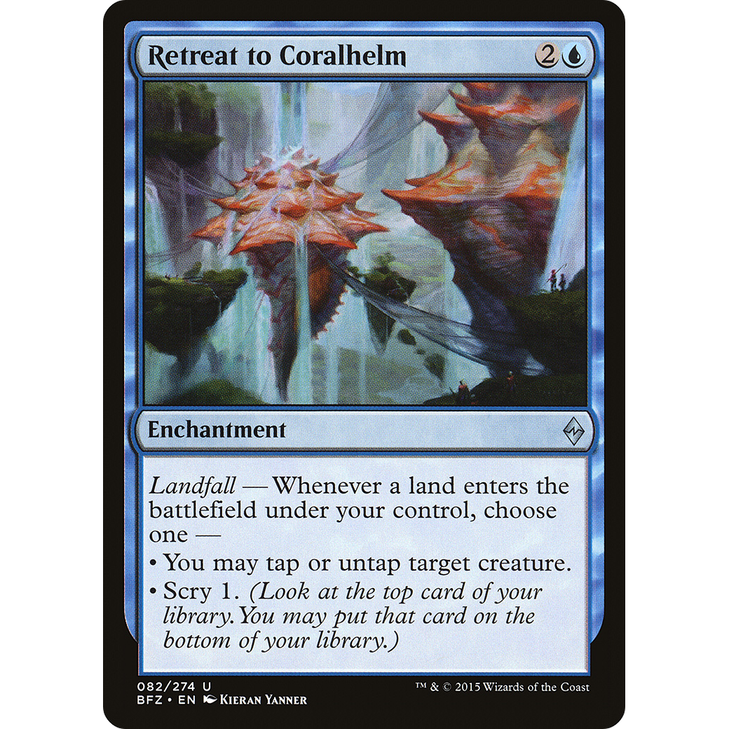 Retreat to Coralhelm (BFZ-082) - Battle for Zendikar Foil
