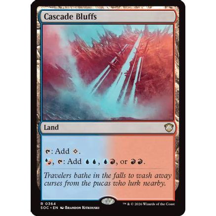 Cascade Bluffs (SOC-364) - Commander: Secrets of Strixhaven