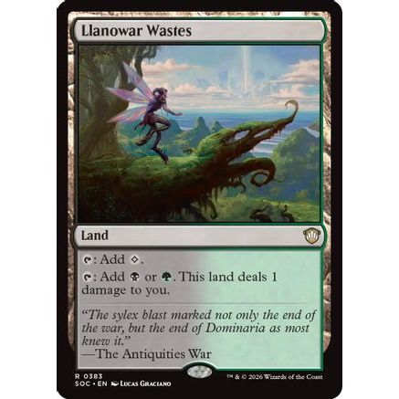 Llanowar Wastes (SOC-383) - Commander: Secrets of Strixhaven