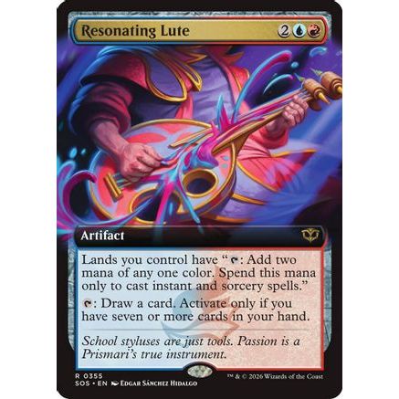 Resonating Lute (Extended Art) (SOS-355) - Secrets of Strixhaven