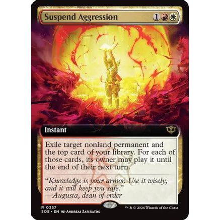 Suspend Aggression (Extended Art) (SOS-357) - Secrets of Strixhaven